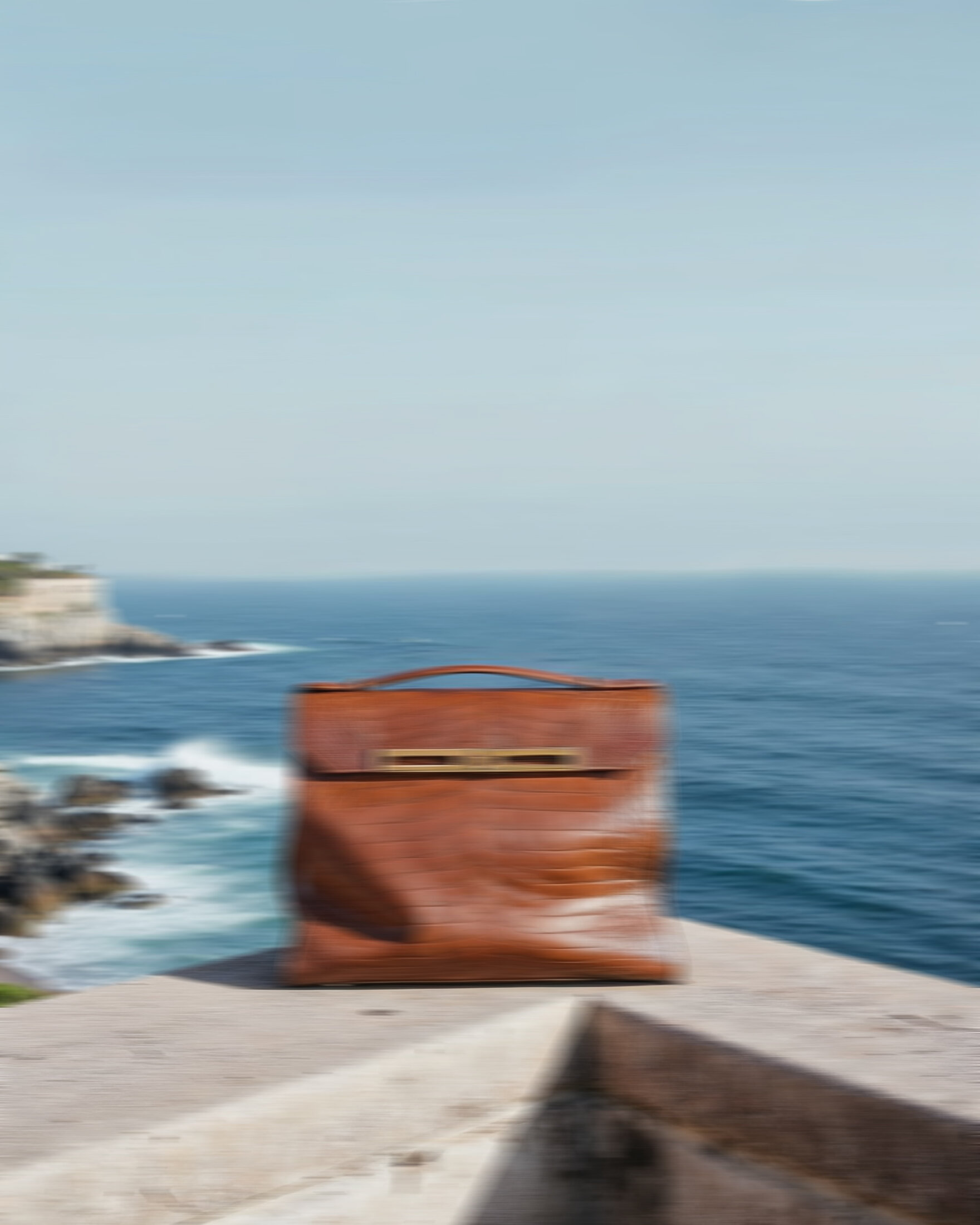 Blurry bag at the beach